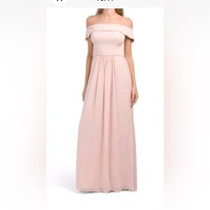 Adrianna Papell Womens Formal Gown Sz 20 Powder Pink Floor Length Chiffon Dress